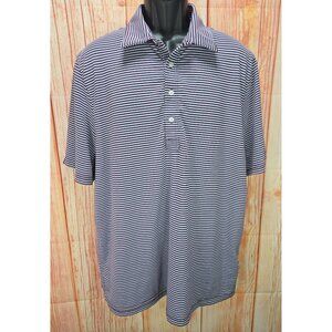 Criquet Mens Striped Polo Shirt XL‎ Pima Cotton Blend